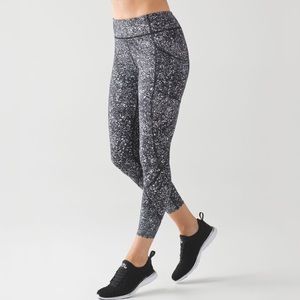 lululemon athletica Pants - Lululemon Tight Stuff II White Black Splatter 4 lululemon athletica Pants - Lululemon Tight Stuff II White Black Splatter 4